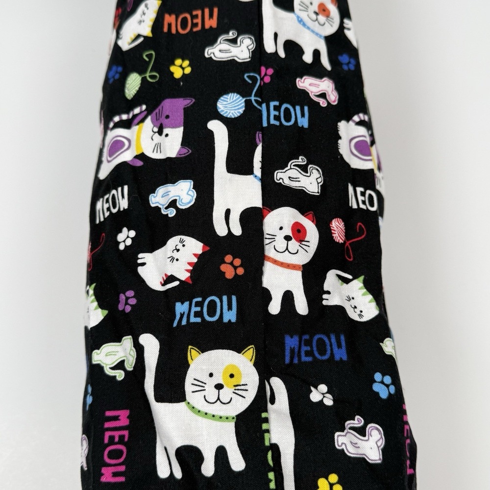 Handmade Fabric Grocery Bag Sack Holder Kitchen Pantry Reusable New Kitties Cat - Picture 2 of 4
